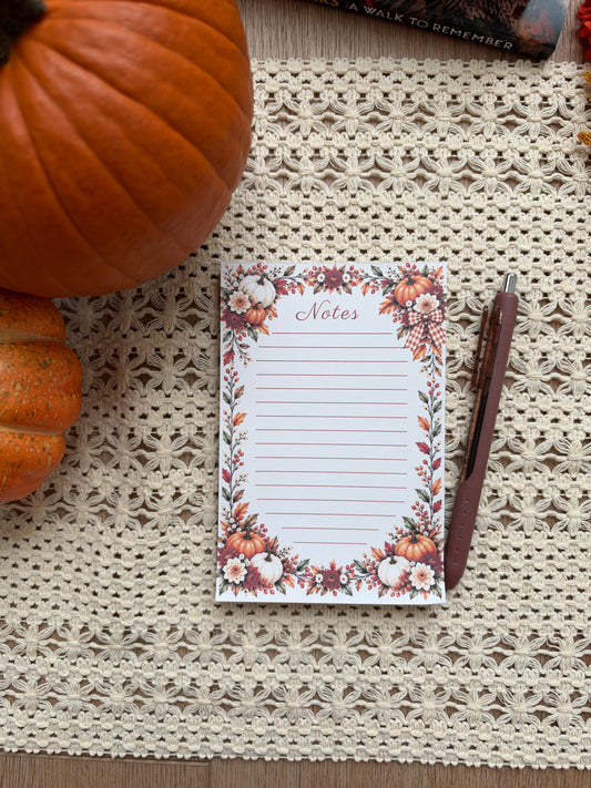Autumn Floral Notepad